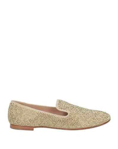 Giuseppe Zanotti Woman Loafers Gold Size 11 Leather