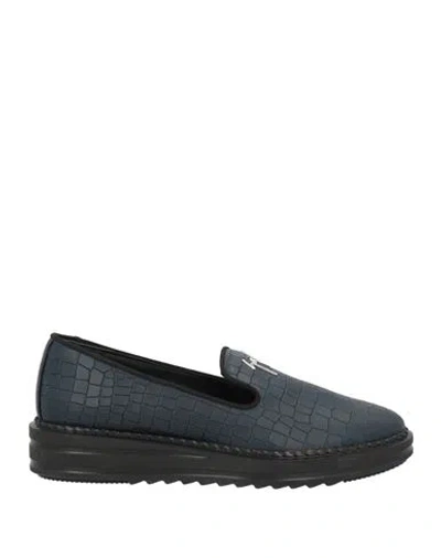 Giuseppe Zanotti Woman Loafers Midnight Blue Size 7 Leather