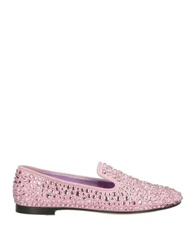 Giuseppe Zanotti Woman Loafers Pink Size 6.5 Leather