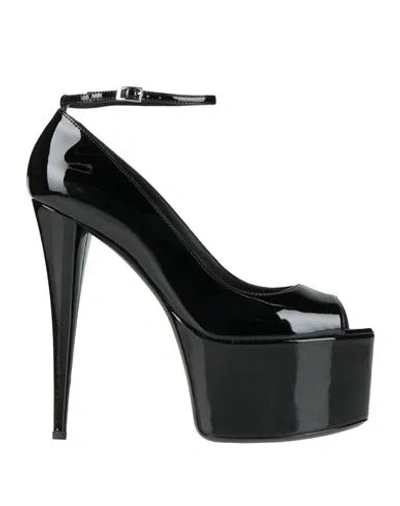 Giuseppe Zanotti Woman Pumps Black Size 7.5 Leather