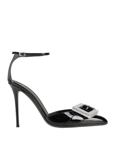 GIUSEPPE ZANOTTI GIUSEPPE ZANOTTI WOMAN PUMPS BLACK SIZE 8 SYNTHETISCHES MATERIAL