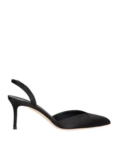 Giuseppe Zanotti Woman Pumps Black Size 8 Textile Fibers