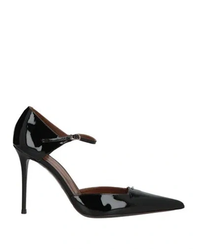 Giuseppe Zanotti Woman Pumps Black Size 9.5 Leather In Animal Print