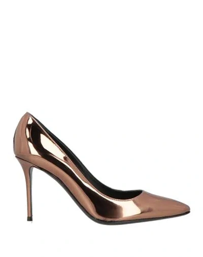 Giuseppe Zanotti Woman Pumps Brown Size 6 Textile Fibers