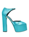 Giuseppe Zanotti Woman Pumps Deep Jade Size 10 Textile Fibers In Green