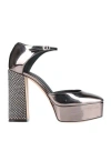 Giuseppe Zanotti Woman Pumps Lead Size 9 Textile Fibers In Grey