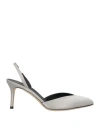 Giuseppe Zanotti Woman Pumps Light Grey Size 8 Textile Fibers