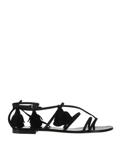 Giuseppe Zanotti Woman Sandals Black Size 6 Leather