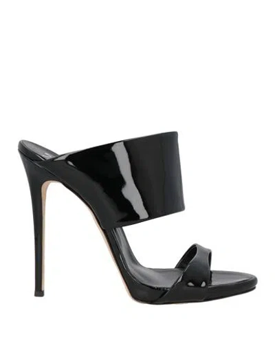 Giuseppe Zanotti Woman Sandals Black Size 6 Textile Fibers