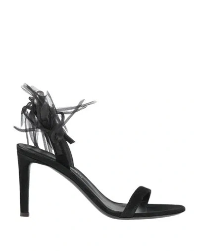 Giuseppe Zanotti Woman Sandals Black Size 7.5 Leather
