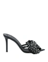 Giuseppe Zanotti Woman Sandals Black Size 8 Textile Fibers In Black