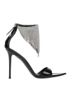 Giuseppe Zanotti Woman Sandals Black Size 8 Textile Fibers In Black