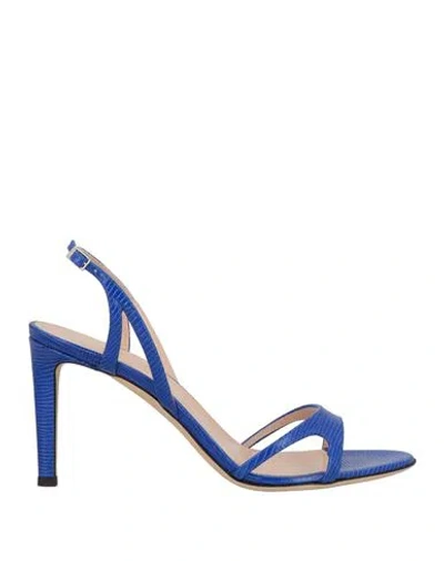 Giuseppe Zanotti Woman Sandals Bright Blue Size 7.5 Leather