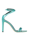 Giuseppe Zanotti Woman Sandals Emerald Green Size 11 Soft Leather In Green