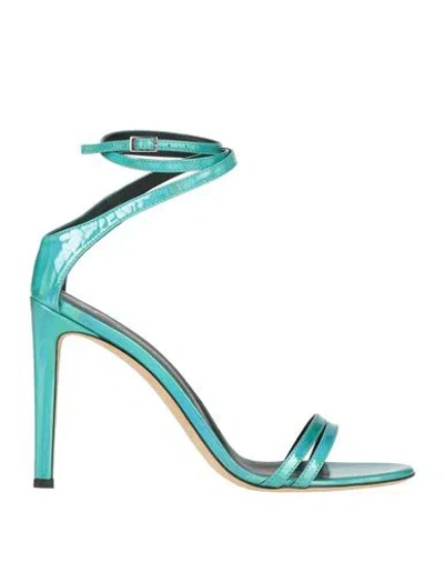 Giuseppe Zanotti Woman Sandals Emerald Green Size 11 Soft Leather