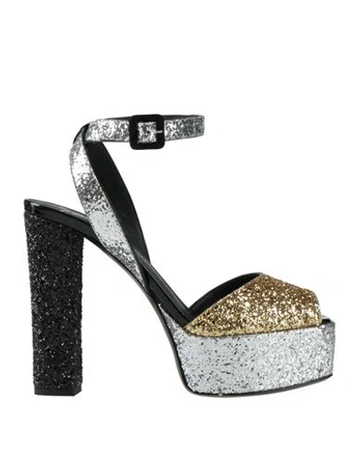 Giuseppe Zanotti Woman Sandals Gold Size 6 Leather In Multi