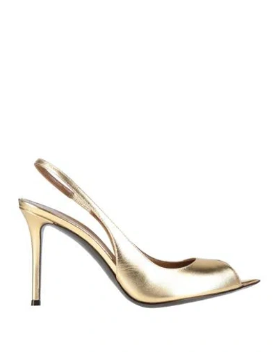 Giuseppe Zanotti Woman Sandals Gold Size 8 Leather