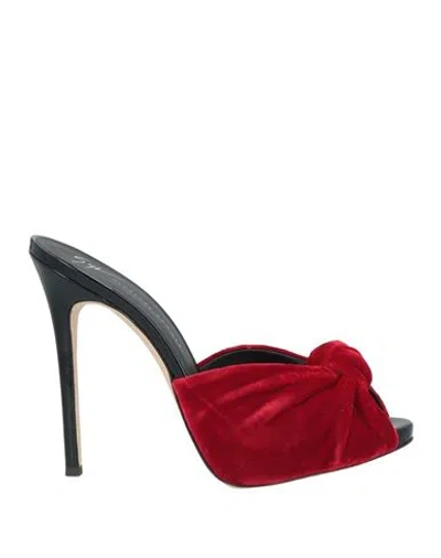 Giuseppe Zanotti Woman Sandals Red Size 6 Textile Fibers