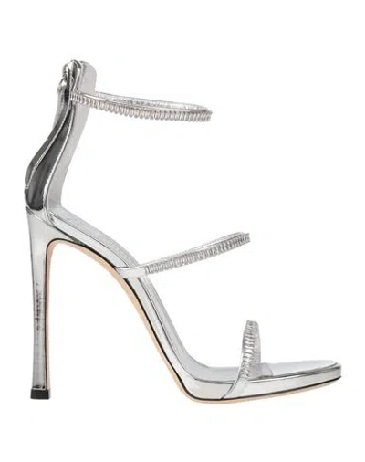 Giuseppe Zanotti Flat Sandals  Woman Color Silver