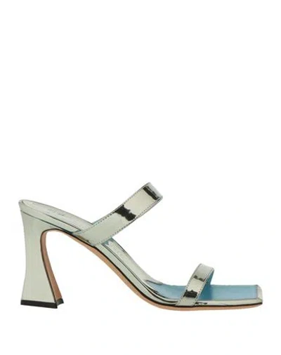 Giuseppe Zanotti Woman Sandals Silver Size 7 Textile Fibers