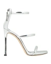 Giuseppe Zanotti Harmony Metallic Strappy Sandals In Silver