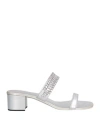 Giuseppe Zanotti Ladies Eolo Mauritia Slip-on Sandals In Silver