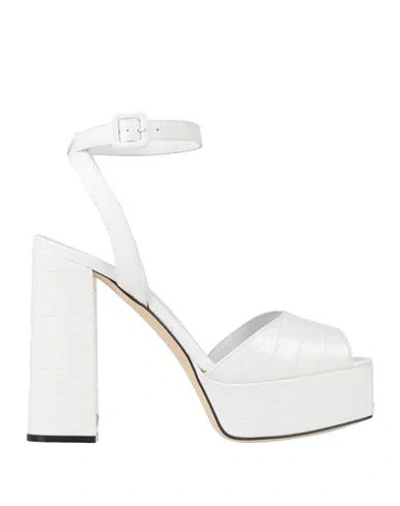 Giuseppe Zanotti Woman Sandals White Size 11 Textile Fibers