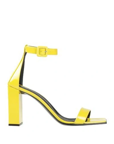 Giuseppe Zanotti Woman Sandals Yellow Size 9 Leather