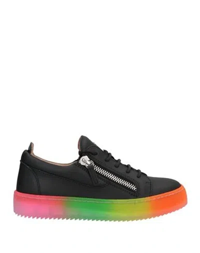 Giuseppe Zanotti Woman Sneakers Black Size 12 Soft Leather