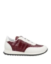 Giuseppe Zanotti Woman Sneakers Burgundy Size 10 Soft Leather In Red