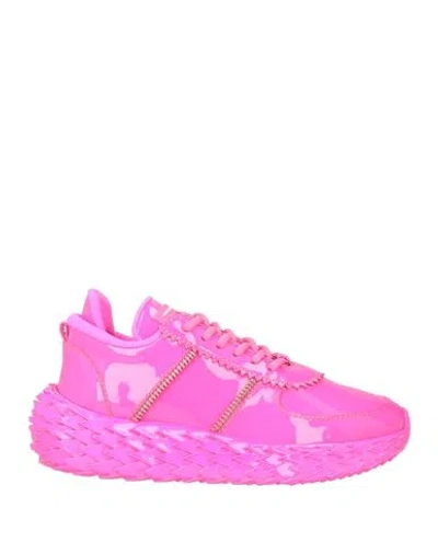 Giuseppe Zanotti Woman Sneakers Fuchsia Size 6 Leather