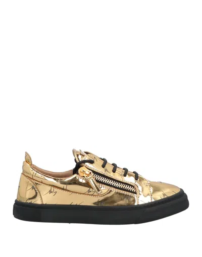 Giuseppe Zanotti Sneakers In Gold