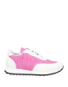 Giuseppe Zanotti Woman Sneakers Magenta Size 12 Soft Leather