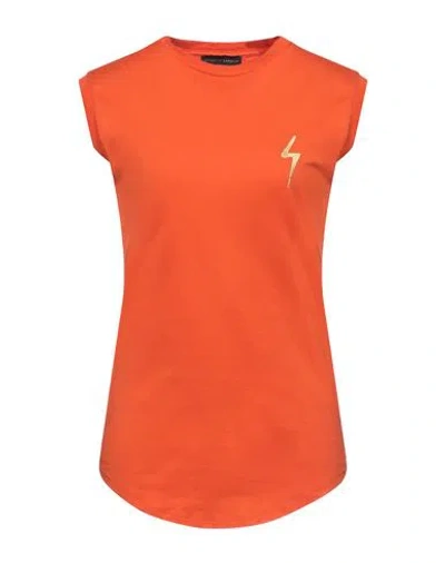 Giuseppe Zanotti Woman Tank Top Orange Size Xl Cotton