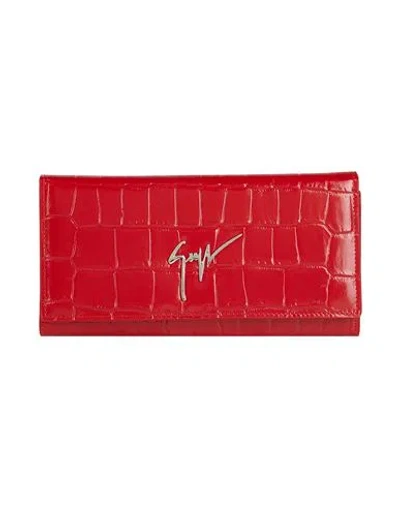 Giuseppe Zanotti Woman Wallet Red Size - Leather In Black