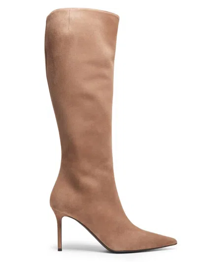 Giuseppe Zanotti Women's 85mm Suede Knee-high Boots In Nude