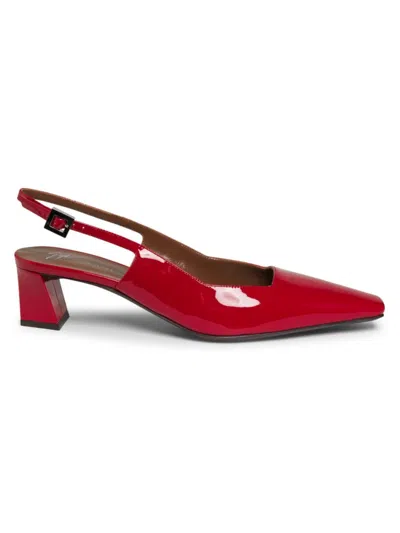 Giuseppe Zanotti Women's Brenda 45mm Patent Leather Slingback Pumps In Red