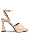 Giuseppe Zanotti Women's Ciab 100mm Leather Curved-heel Platform Sandals In Blush