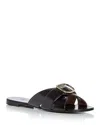 Giuseppe Zanotti Women's Geraldhine Buckle Slide Sandals In Nero