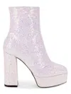 Giuseppe Zanotti Glittered Platform Boots In Pink Glitter