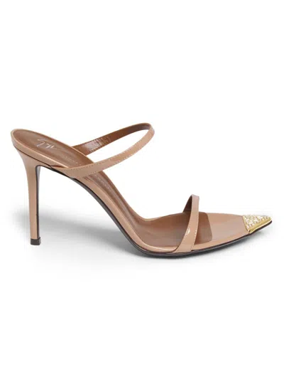 Giuseppe Zanotti Women's Intrigo 90mm Crystal-embellished Patent Leather Sandals In Pink