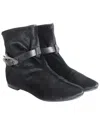 Giuseppe Zanotti Women's Leather Buckled Ankle Boot (authentic Pre-loved) In Black