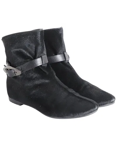 GIUSEPPE ZANOTTI GIUSEPPE ZANOTTI WOMEN'S LEATHER BUCKLED ANKLE BOOT (AUTHENTIC PRE-LOVED)