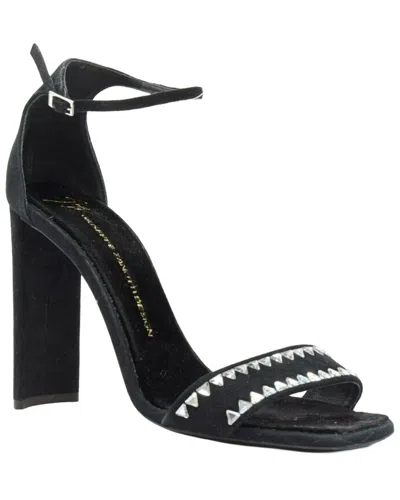 Pre-owned Giuseppe Zanotti Women's Leather Crystal Sandal (authentic Pre-loved)