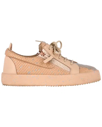 Giuseppe Zanotti Women's Leather Gail Snakeskin-effect Sneaker (authentic Pre-  Loved) In Pink