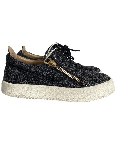 Giuseppe Zanotti Women's Leather  Frankie Sneaker (authentic  Pre-loved) In Black