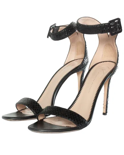 Pre-owned Giuseppe Zanotti Women's Leather Sandal (authentic Pre-loved) In Blue