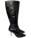 Giuseppe Zanotti Women's Leather Zipped Heeled Knee-high Boot (authentic Pre-  Loved) In Black
