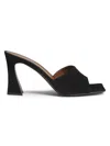 Giuseppe Zanotti Women's Marinetti Suede 85mm Curved-heel Sandals In Nero
