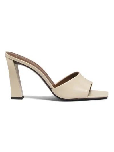 Giuseppe Zanotti 90mm Talia Square-toe Mules In Neutrals